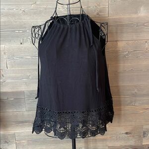 Elegant Black Halter Top